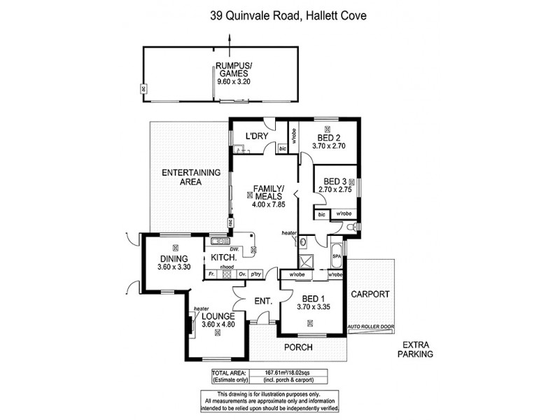 39 Quinvale Road, Hallett Cove SA 5158 Floorplan