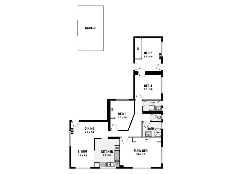 1/845 Old Cleveland Road, Carina QLD 4152 Floorplan