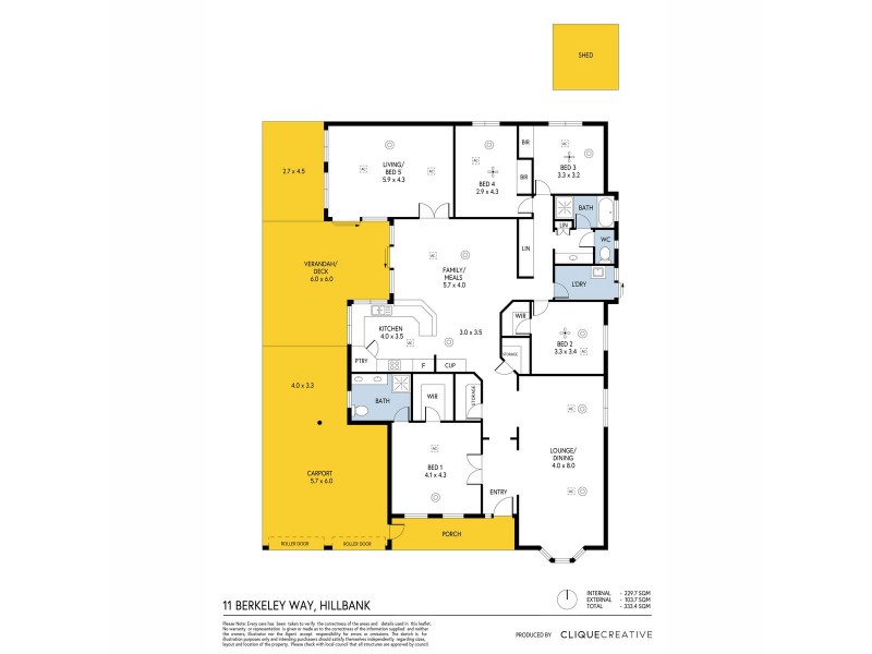 11 Berkeley Way, Hillbank SA 5112 Floorplan