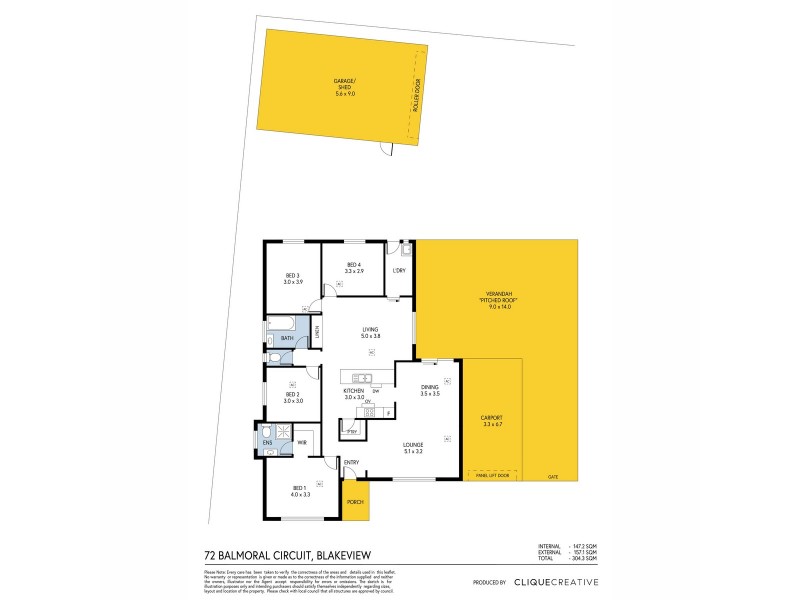 72 Balmoral Circuit, Blakeview SA 5114 Floorplan
