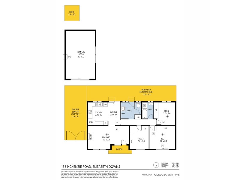 152 McKenzie Road, Elizabeth Downs SA 5113 Floorplan
