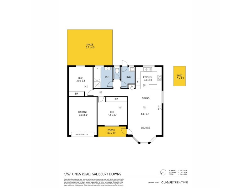 1/57 Kings Road, Salisbury Downs SA 5108 Floorplan