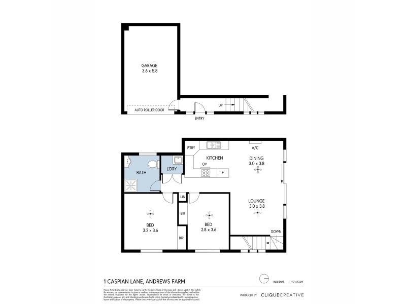 1 Caspian Lane, Andrews Farm SA 5114 Floorplan