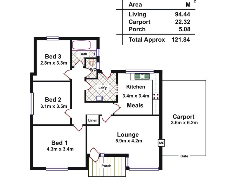 21 Berryman Road, Smithfield Plains SA 5114 Floorplan