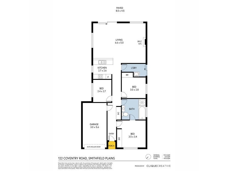 122 Coventry Road, Smithfield Plains SA 5114 Floorplan
