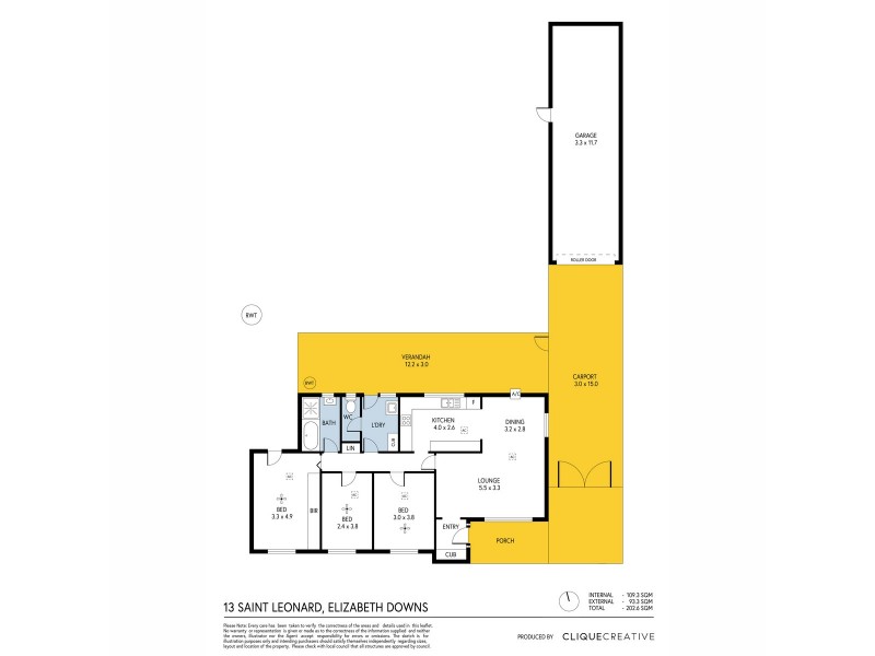 13 St Leonard Crescent, Elizabeth Downs SA 5113 Floorplan