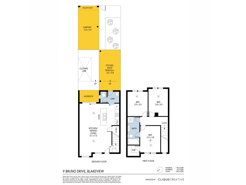 9 Bruno Drive, Blakeview SA 5114 Floorplan