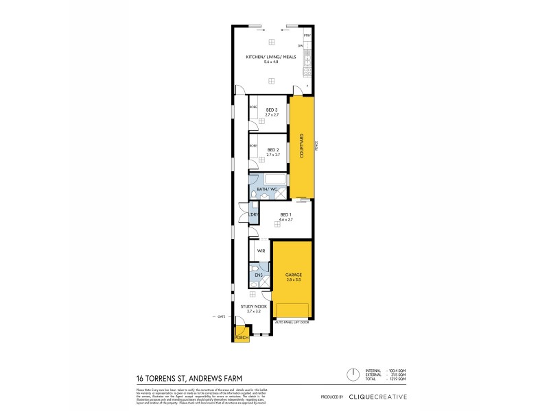 16 Torrens Street, Andrews Farm SA 5114 Floorplan