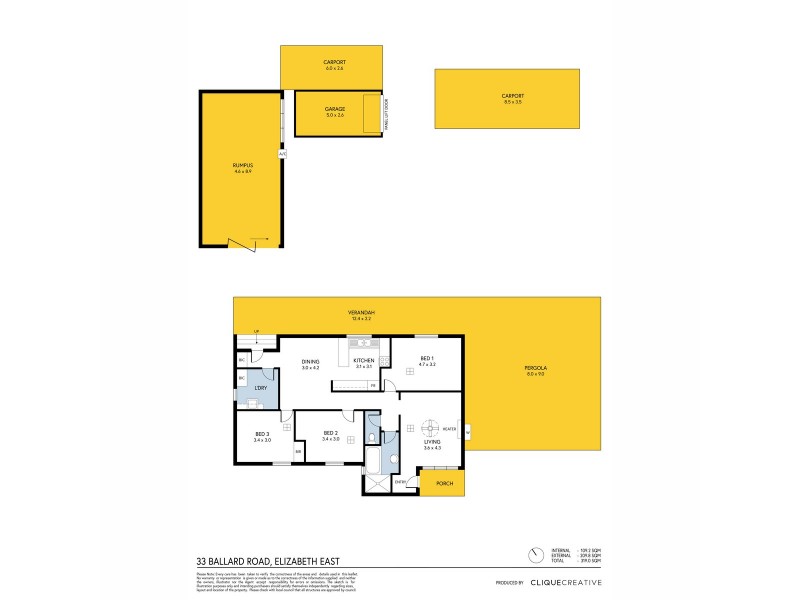 33 Ballard Street, Elizabeth East SA 5112 Floorplan