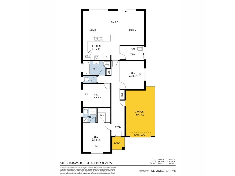 14e Chatsworth Road, Blakeview SA 5114 Floorplan