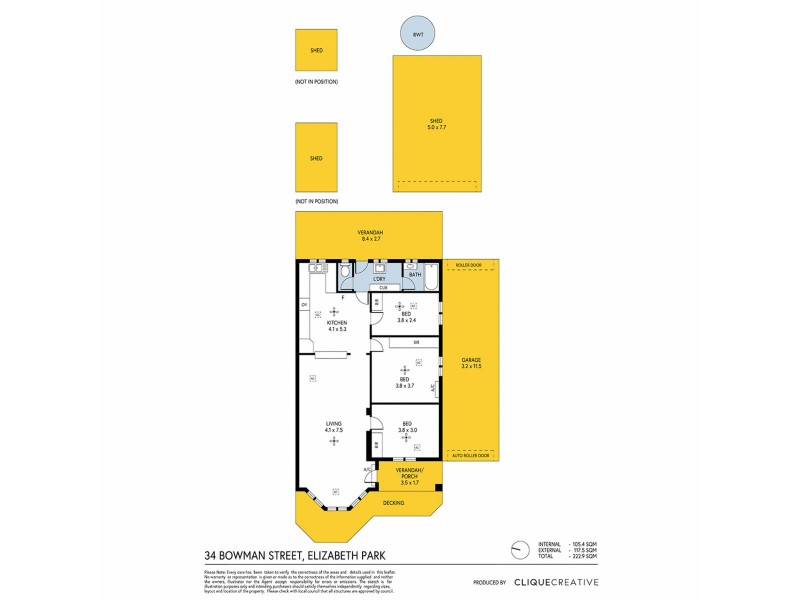 34 Bowman Street, Elizabeth Park SA 5113 Floorplan