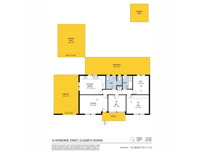 16 Wimborne Street, Elizabeth Downs SA 5113 Floorplan