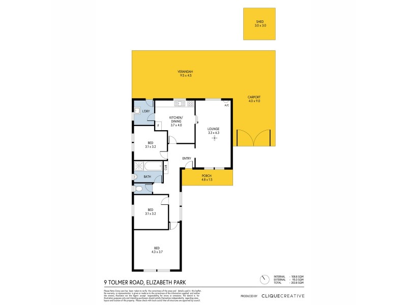 9 Tolmer Road, Elizabeth Park SA 5113 Floorplan