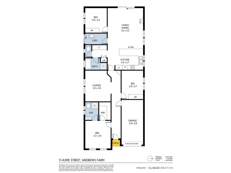 5 Hume Street, Andrews Farm SA 5114 Floorplan