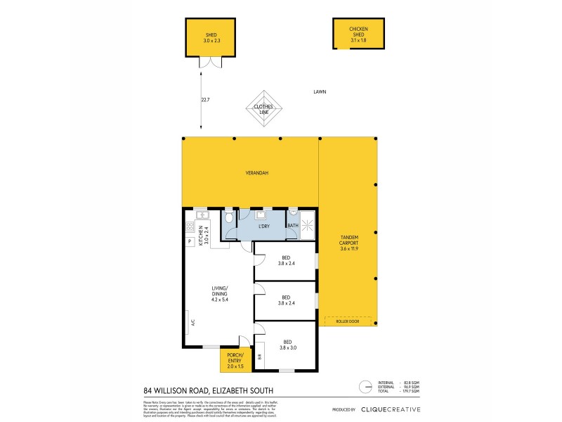 84 Willison Road, Elizabeth South SA 5112 Floorplan