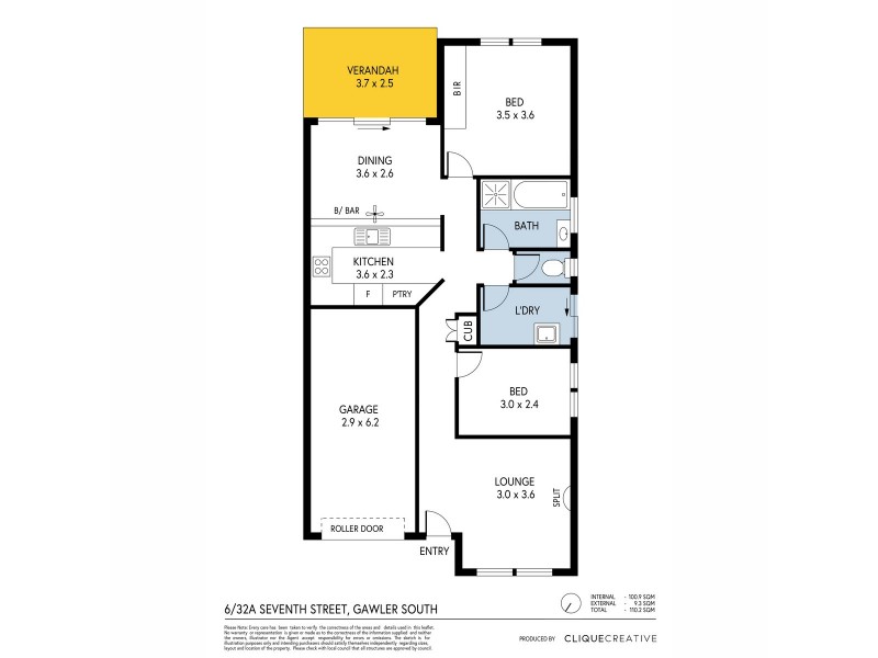 6/32A Seventh Street, Gawler South SA 5118 Floorplan