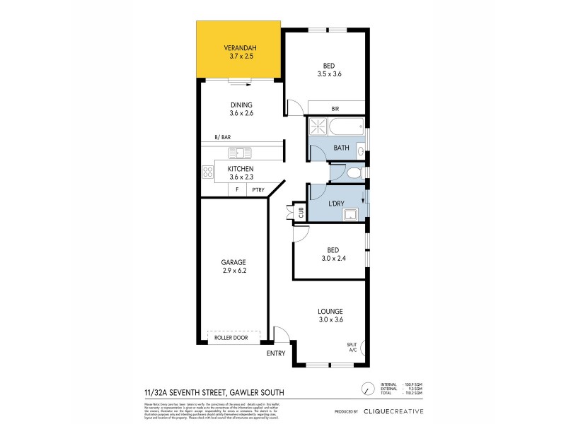 11/32 A Seventh Street, Gawler South SA 5118 Floorplan