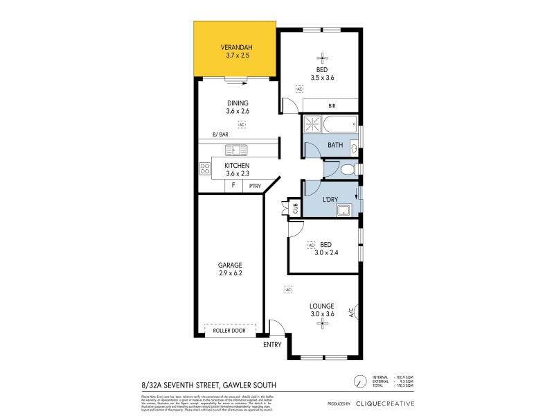 8/32A Seventh Street, Gawler South SA 5118 Floorplan