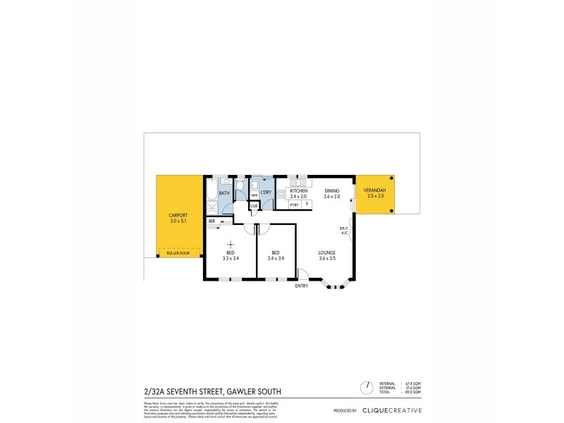 2/32A Seventh Street, Gawler South SA 5118 Floorplan