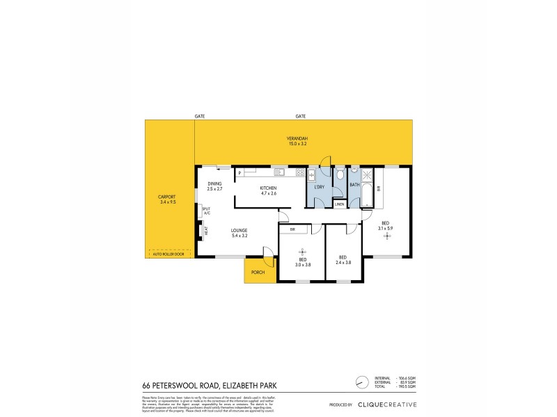 66 Peterswool Road, Elizabeth Park SA 5113 Floorplan