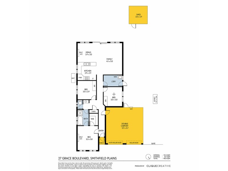 27 Grace Boulevard, Smithfield Plains SA 5114 Floorplan