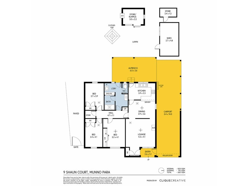 9 Shaun Court, Munno Para SA 5115 Floorplan