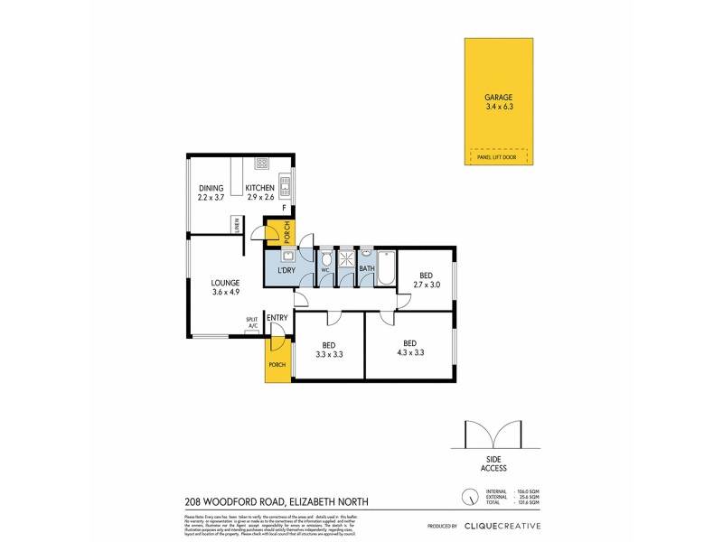 208 Woodford Road, Elizabeth North SA 5113 Floorplan