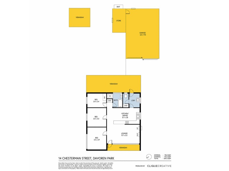 14 Chesterman Street, Davoren Park SA 5113 Floorplan