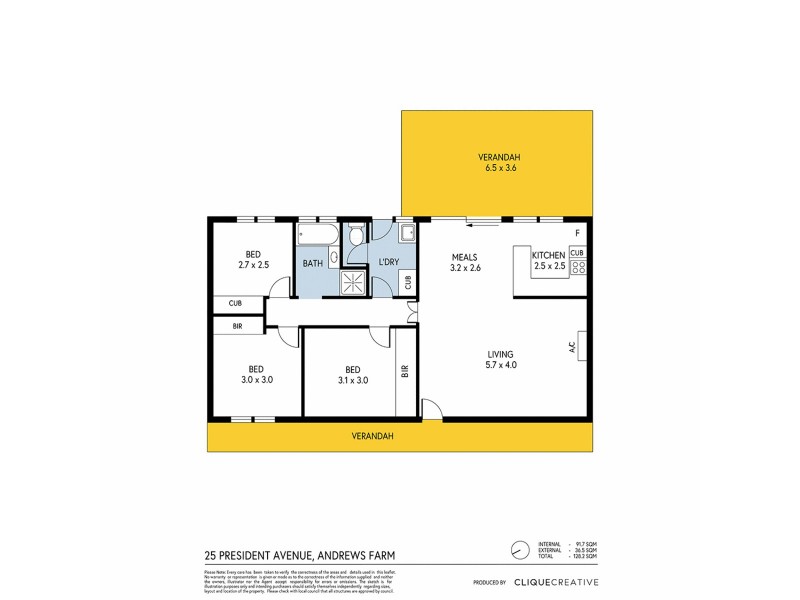 25 President Avenue, Andrews Farm SA 5114 Floorplan