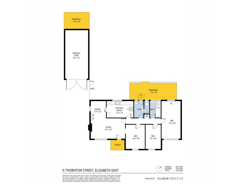 5 Thornton Street, Elizabeth East SA 5112 Floorplan
