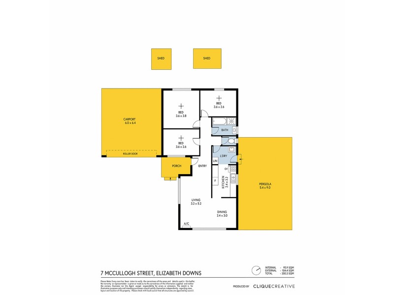 7 McCullogh Street, Elizabeth Downs SA 5113 Floorplan