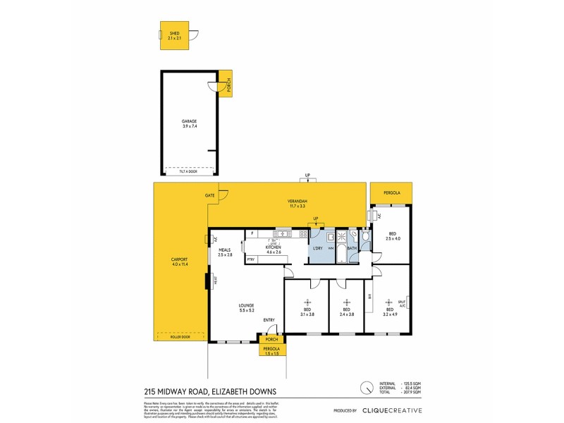 215 Midway Road, Elizabeth Downs SA 5113 Floorplan