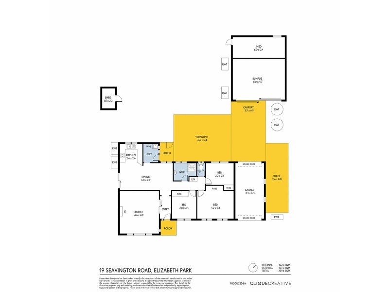 19 Seavington Road, Elizabeth Park SA 5113 Floorplan