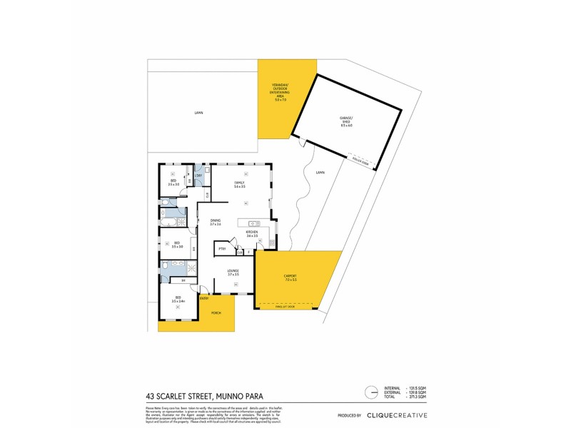 43 Scarlet Avenue, Munno Para SA 5115 Floorplan