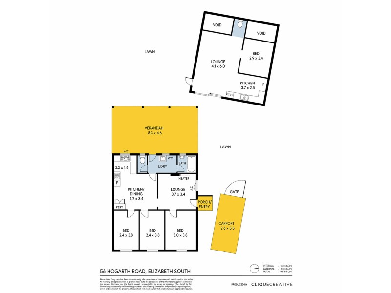 56 Hogarth Road, Elizabeth South SA 5112 Floorplan
