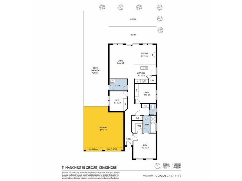 11 Manchester Circuit, Craigmore SA 5114 Floorplan