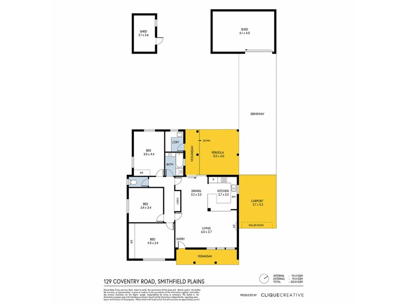 129 Coventry Road, Smithfield Plains SA 5114 Floorplan