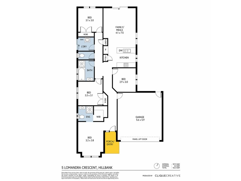 5 Lomandra Crescent, Hillbank SA 5112 Floorplan