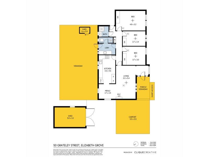 50 Grateley Street, Elizabeth Grove SA 5112 Floorplan