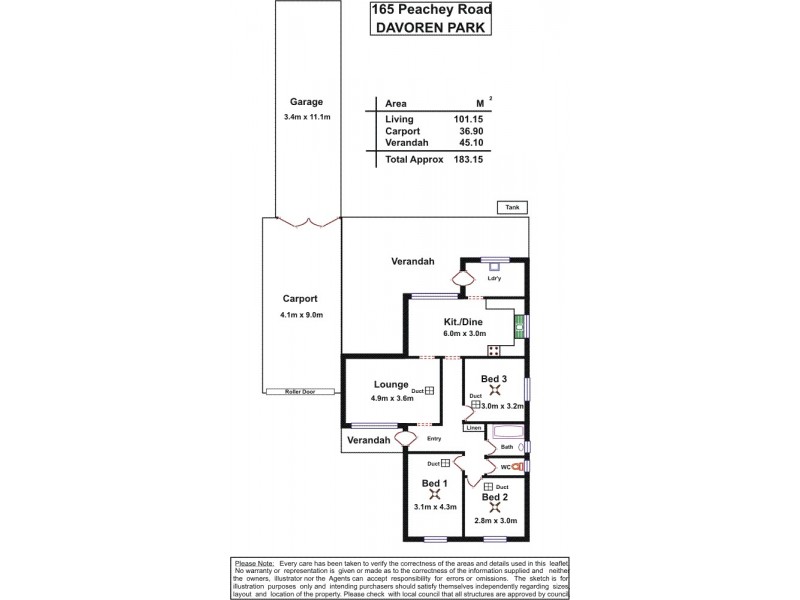 165 Peachey Road, Davoren Park SA 5113 Floorplan