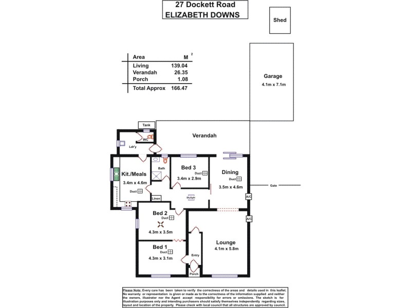 27 Dockett Road, Elizabeth Downs SA 5113 Floorplan
