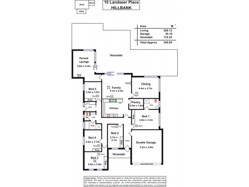 10 Landseer Place, Hillbank SA 5112 Floorplan