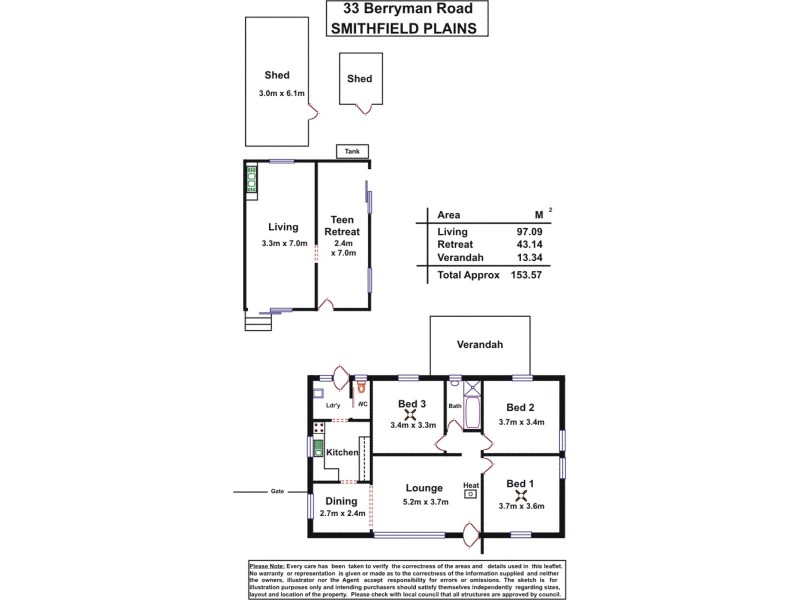 33 Berryman Road, Smithfield Plains SA 5114 Floorplan