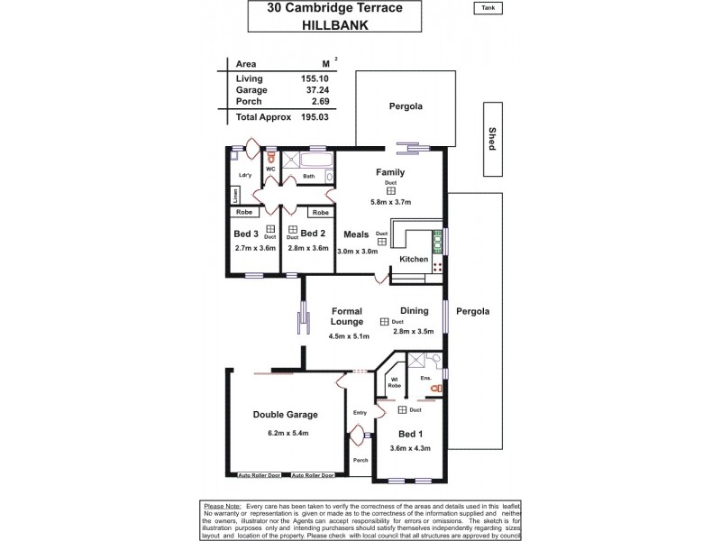 30 Cambridge Terrace, Hillbank SA 5112 Floorplan