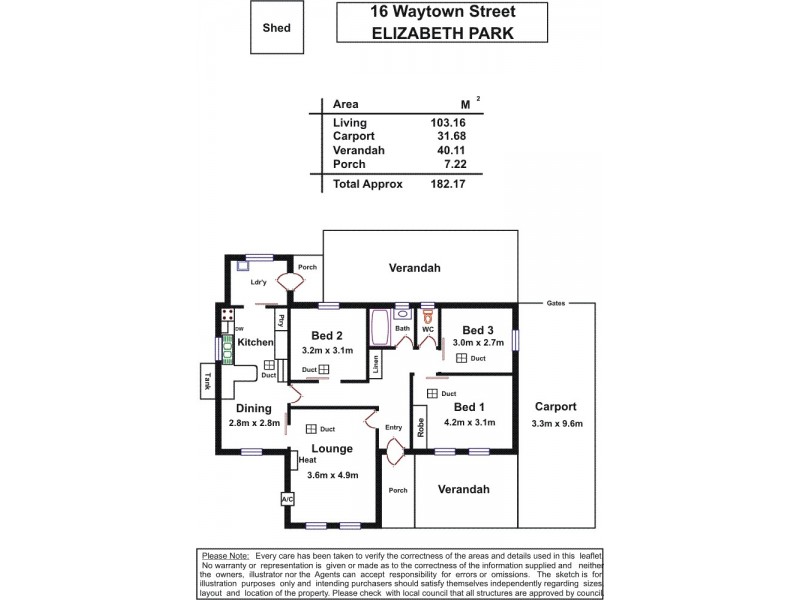 16 Waytown Street, Elizabeth Park SA 5113 Floorplan