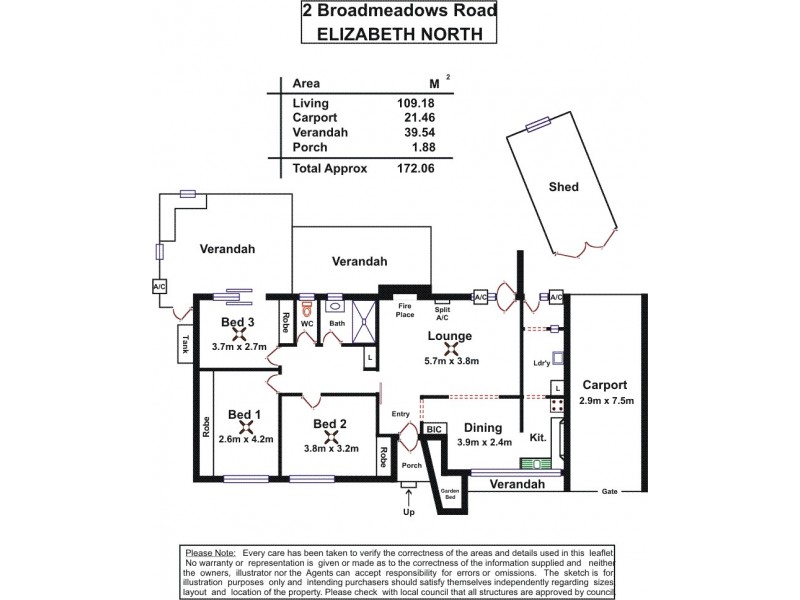 2 Broadmeadows Road, Elizabeth North SA 5113 Floorplan