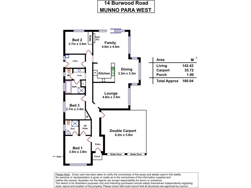 14 Burwood Road, Munno Para West SA 5115 Floorplan