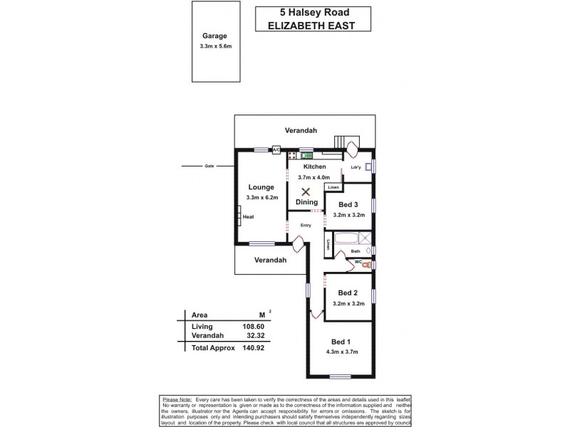 5 Halsey Road, Elizabeth East SA 5112 Floorplan