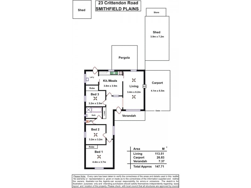 23 Crittenden Road, Smithfield Plains SA 5114 Floorplan