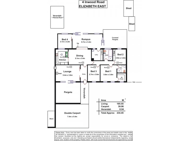4 Inwood Road, Elizabeth East SA 5112 Floorplan